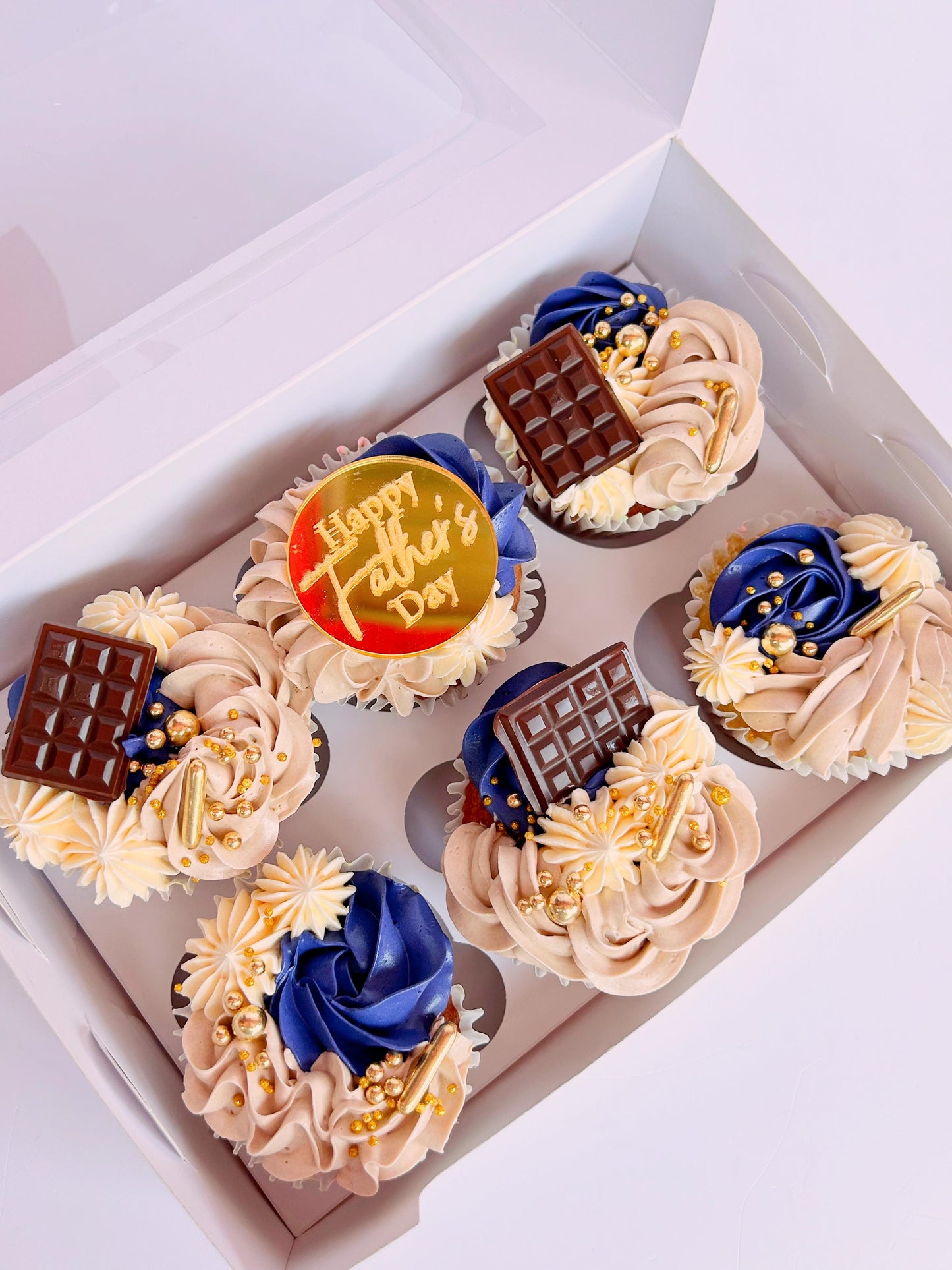 Box con 6 cupcakes edición papá