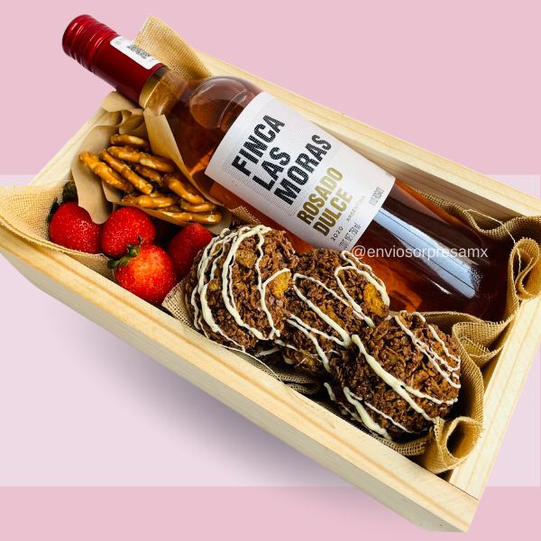 Vino rosado + snacks